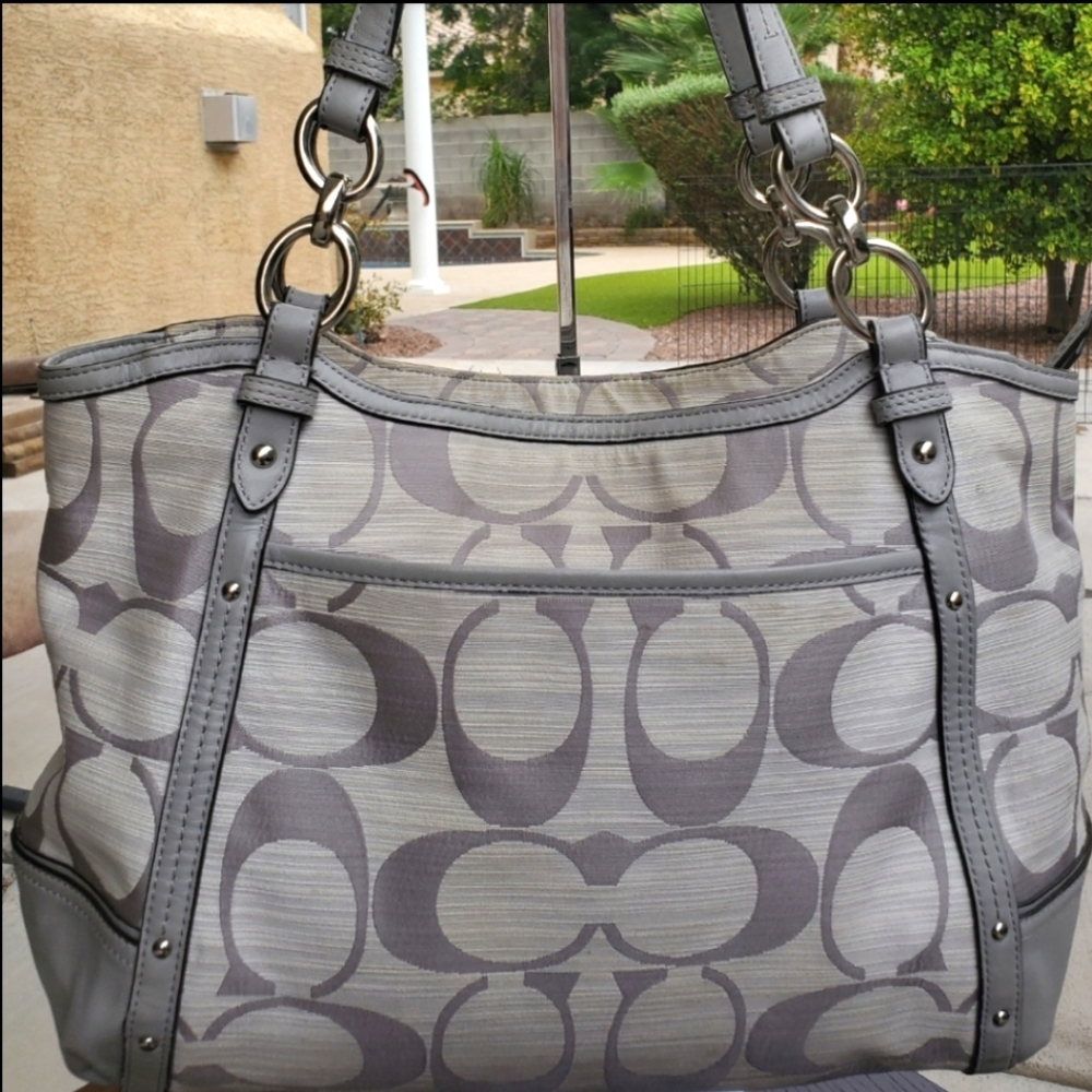 Coach Signature Tote Bag in Gray